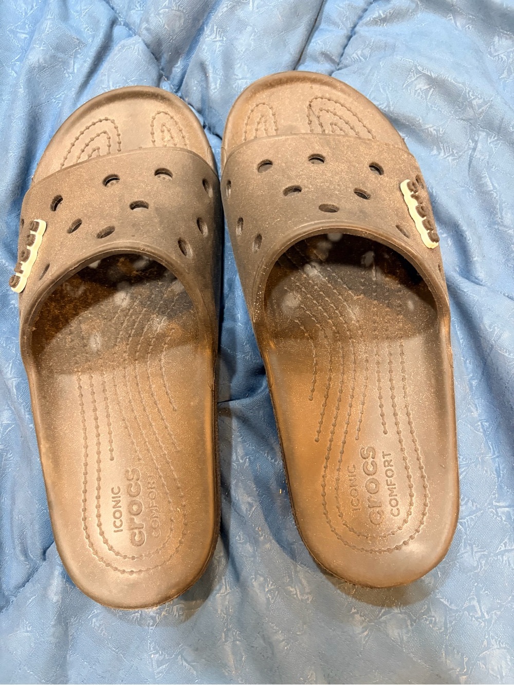 CROCS Brown Slip-On Clog Slides